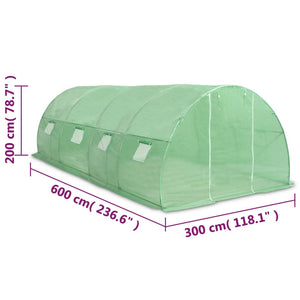 Θερμοκήπιο 18 μ² 600 x 300 x 200 εκ. - Pakobazaar