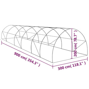 Θερμοκήπιο 27 μ² 900 x 300 x 200 εκ. - Pakobazaar