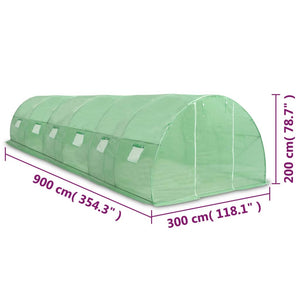 Θερμοκήπιο 27 μ² 900 x 300 x 200 εκ. - Pakobazaar