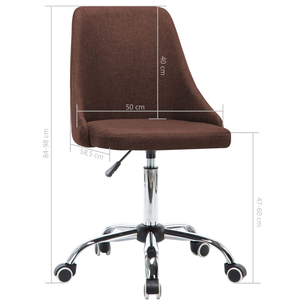 Καρέκλες Τραπεζαρίας 4 τεμ. Καφέ Υφασμάτινες