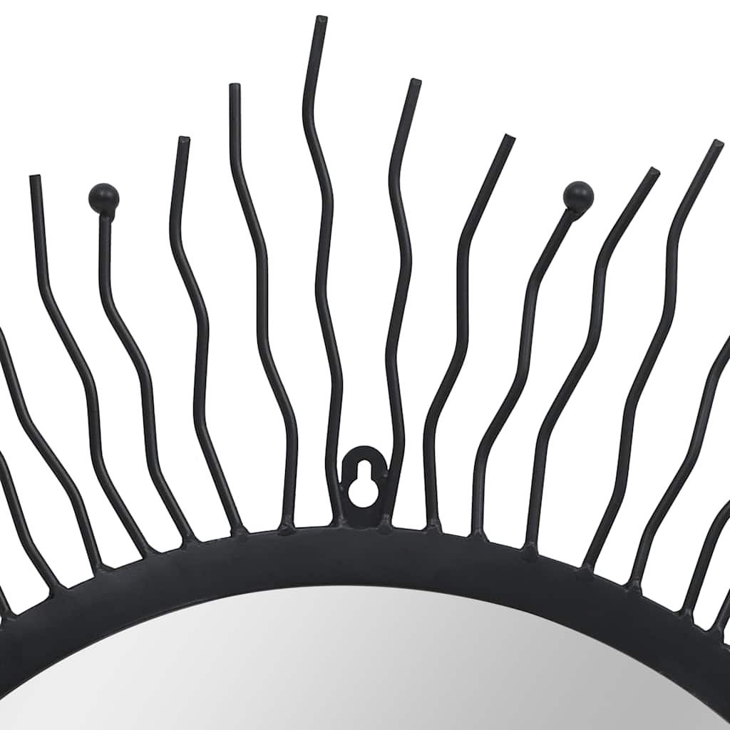 Καθρέφτης Κήπου Ήλιος Μαύρος 80 εκ. - PAKOBAZAAR