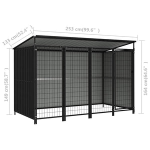 Κλουβί Σκύλου Εξωτερικού Χώρου 253 x 133 x 164 εκ. - Pakobazaar