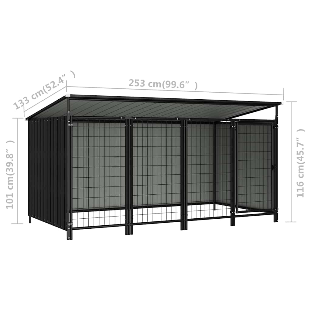 Κλουβί Σκύλου Εξωτερικού Χώρου 253 x 133 x 116 εκ.