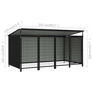 Κλουβί Σκύλου Εξωτερικού Χώρου 253 x 133 x 116 εκ.