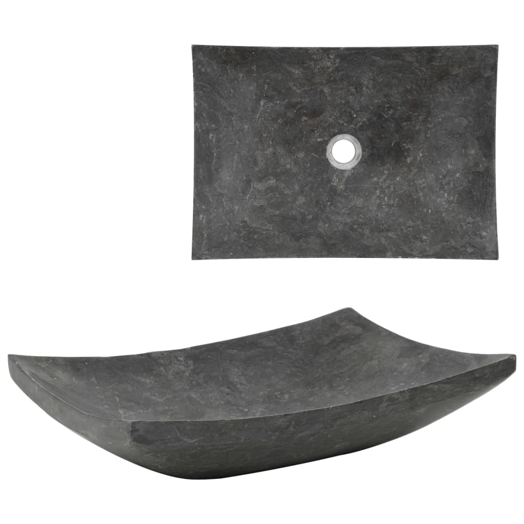 Νιπτήρας Μαύρος 50 x 35 x 12 εκ. Μαρμάρινος - Pakobazaar