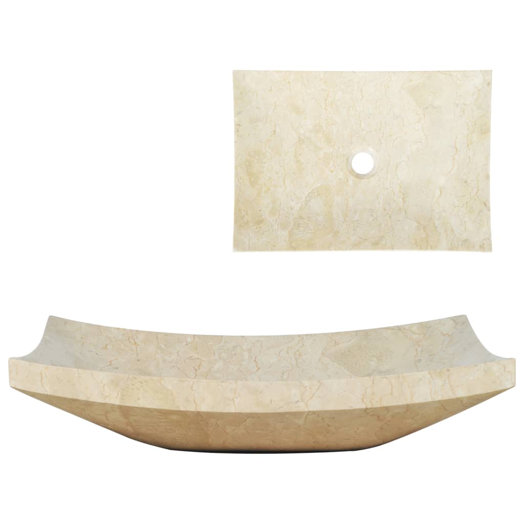 Νιπτήρας Κρεμ 50 x 35 x 12 εκ. Μαρμάρινος