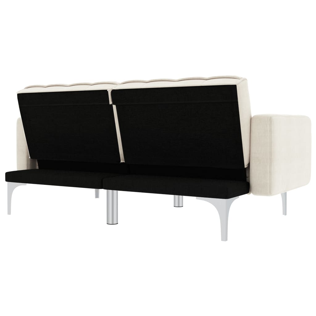 Καναπές Κρεβάτι Κρεμ Υφασμάτινος - PAKOBAZAAR