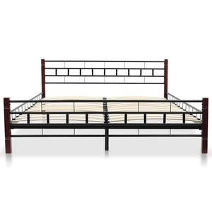 275648  Bed with Memory Foam Mattress Black Metal 160x200 cm(246736+241075)