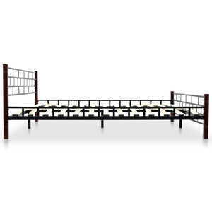 275649  Bed with Memory Foam Mattress Black Metal 180x200 cm(246737+241076)