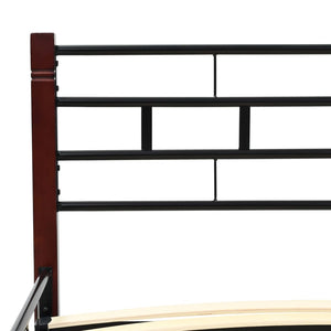 275649  Bed with Memory Foam Mattress Black Metal 180x200 cm(246737+241076)