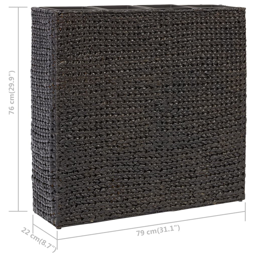 Ζαρντινιέρες Υπερυψωμένες 4 Γλάστρες Μαύρες Υάκινθο του Νερού