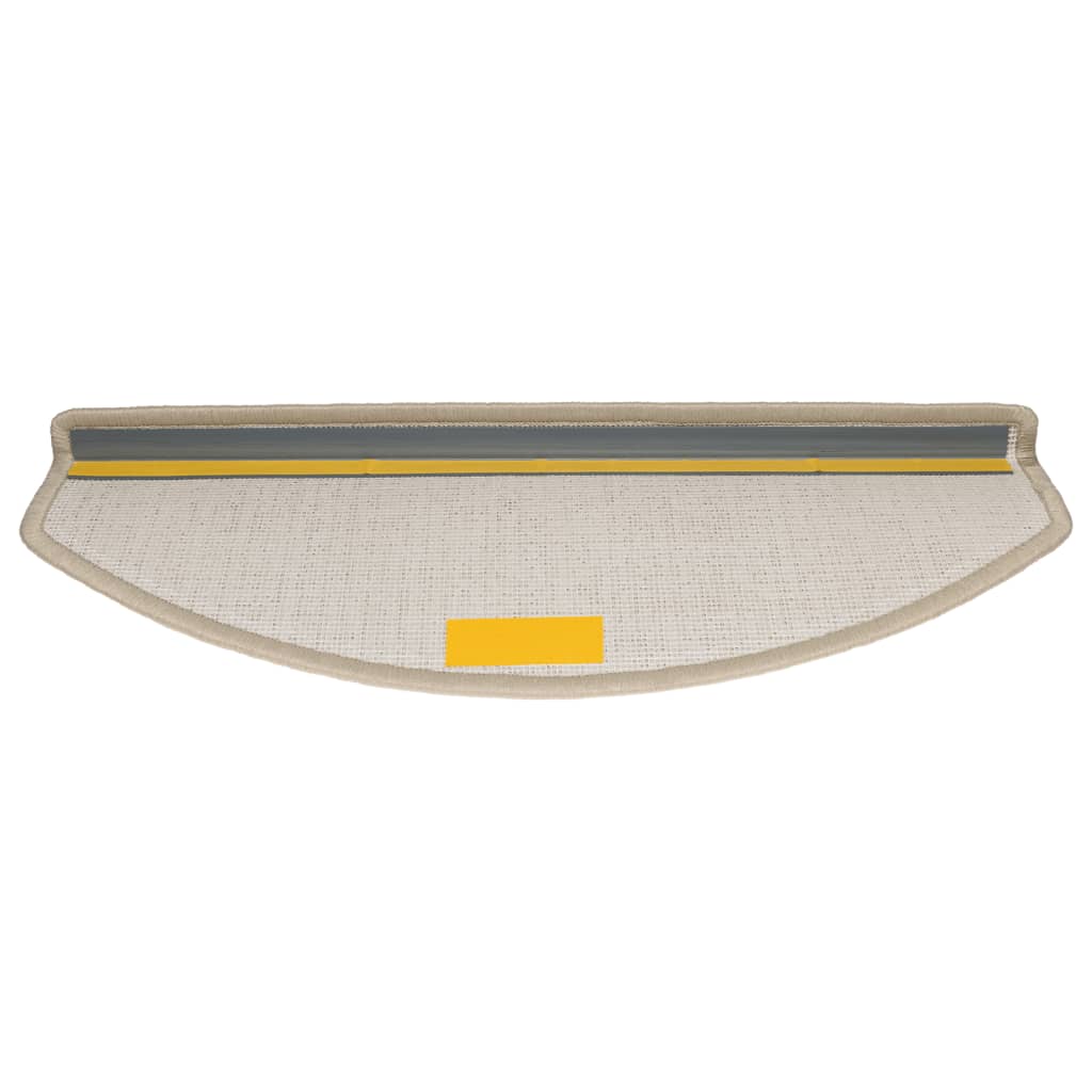 Πατάκια Σκαλιών 15 τεμ. Μεγάλα Μπεζ-Μπεζ-Ημί-Στρογγυλά 65x24x4 εκ. - PAKOBAZAAR