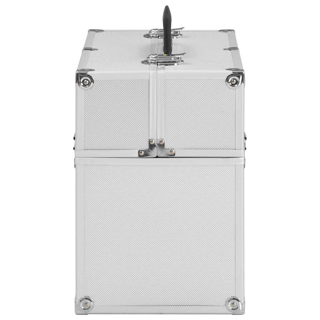 Βαλίτσα Μακιγιάζ Ασημί 38x23x34 εκ. Αλουμινίου