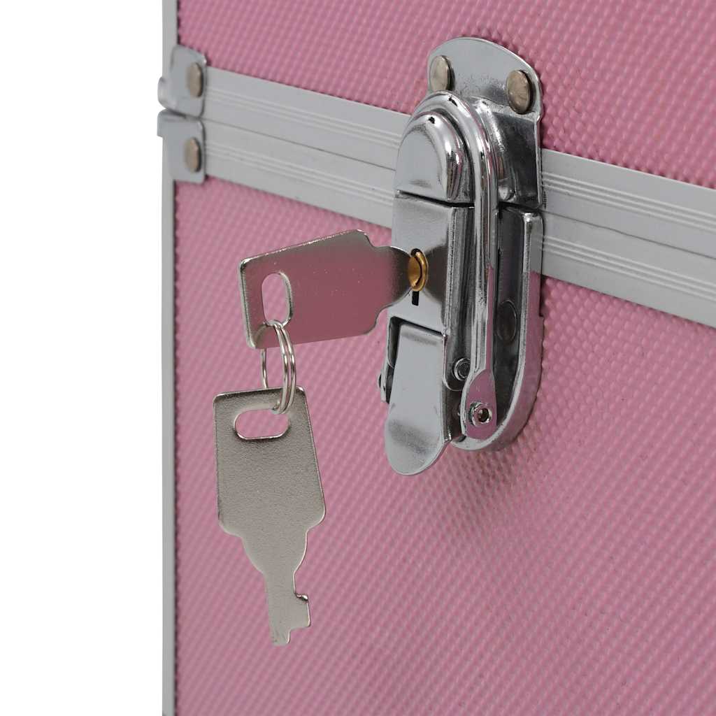 Βαλίτσα Μακιγιάζ Ροζ 37 x 24 x 35 εκ. Αλουμινίου - Pakobazaar