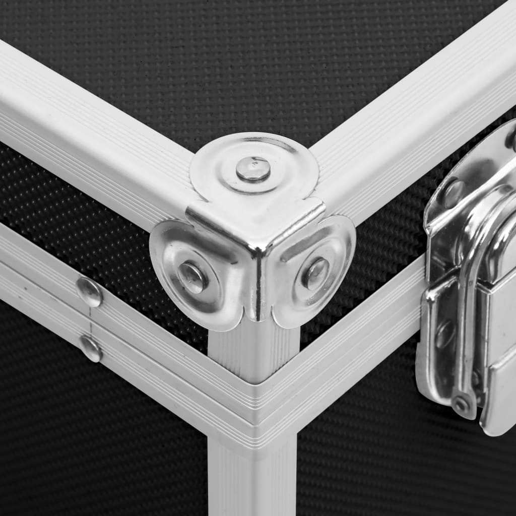 Βαλίτσα Μακιγιάζ Μαύρη 37 x 24 x 40 εκ. από Αλουμίνιο - Pakobazaar