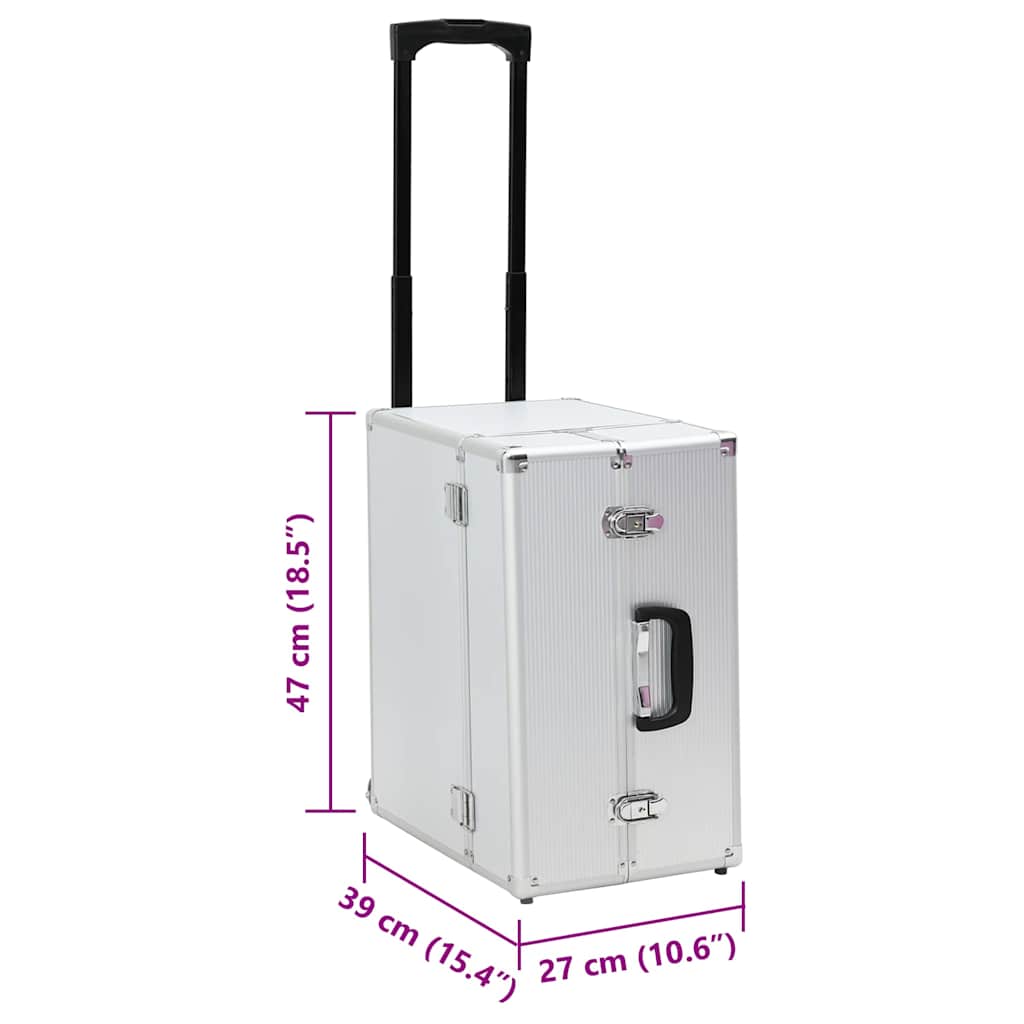Βαλίτσα Τρόλεϊ Επαγγελματική Ασημί 47 x 39 x 27 εκ. Αλουμινίου - Pakobazaar
