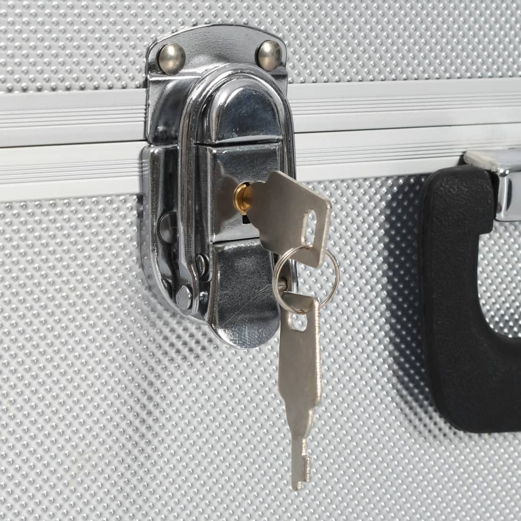 Εργαλειοθήκη Ασημί 38 x 22,5 x 34 εκ. Αλουμινίου - Pakobazaar