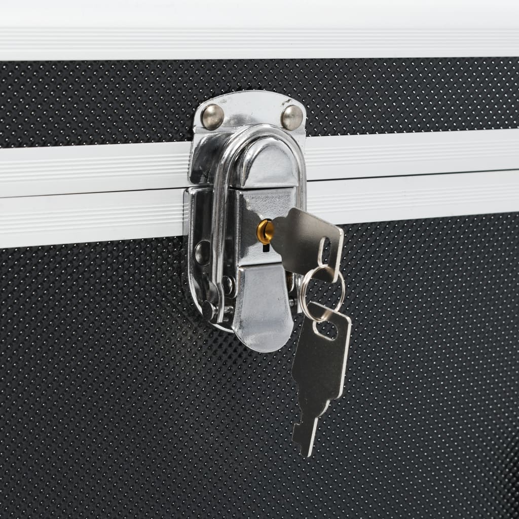 Κασετίνες Αποθήκευσης 2 τεμ. Μαύρες από Αλουμίνιο - Pakobazaar