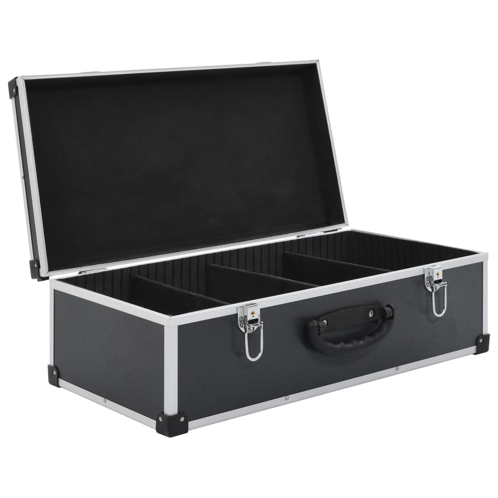 Βαλίτσα Μεταφοράς για 80 CD Μαύρη από Αλουμίνιο και ABS - Pakobazaar