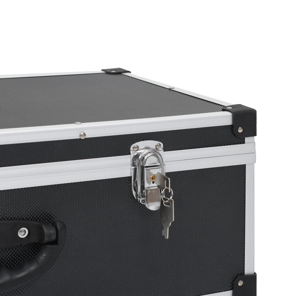 Βαλίτσα Μεταφοράς για 80 CD Μαύρη από Αλουμίνιο και ABS - Pakobazaar