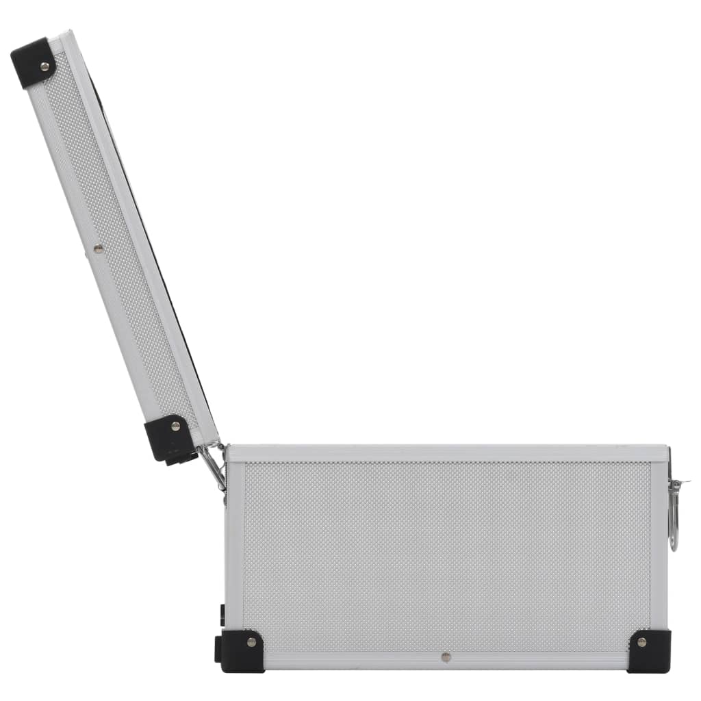 Βαλίτσα Μεταφοράς για 60 CD Ασημί από Αλουμίνιο και ABS