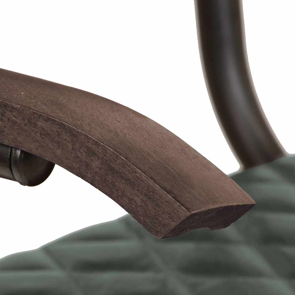 Καρέκλες Τραπεζαρίας με Μπράτσα 4 τεμ. Γκρι από Γνήσιο Δέρμα