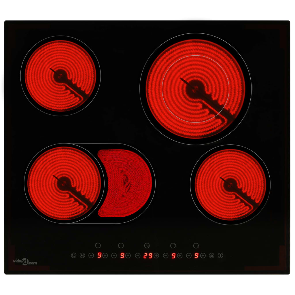 Εστία Κεραμική με 4 Εστίες και Πλήκτρα Αφής 6600 W - Pakobazaar