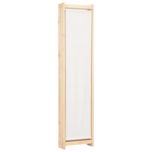 Διαχωριστικό Δωματίου με 4 Πάνελ Κρεμ 160x170x4 εκ. Υφασμάτινο - PAKOBAZAAR