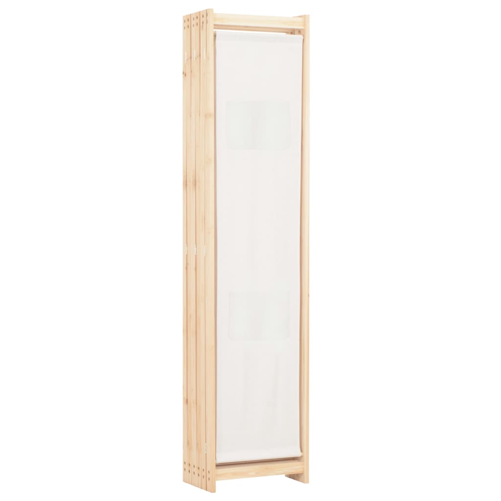 Διαχωριστικό Δωματίου με 6 Πάνελ Κρεμ 240x170x4 εκ. Υφασμάτινο - PAKOBAZAAR