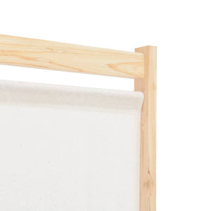 Διαχωριστικό Δωματίου με 6 Πάνελ Κρεμ 240x170x4 εκ. Υφασμάτινο - PAKOBAZAAR