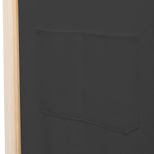 Διαχωριστικό Δωματίου με 4 Πάνελ Γκρι 160x170x4 εκ. Υφασμάτινο - PAKOBAZAAR