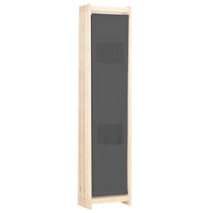 Διαχωριστικό Δωματίου με 6 Πάνελ Γκρι 240x170x4 εκ. Υφασμάτινο - PAKOBAZAAR