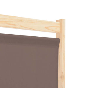 Διαχωριστικό Δωματίου με 5 Πάνελ Καφέ 200x170x4 εκ. Υφασμάτινο - PAKOBAZAAR