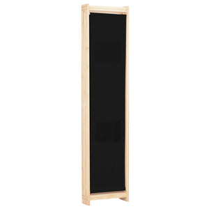 Διαχωριστικό Δωματίου με 3 Πάνελ Μαύρο 120x170x4 εκ. Υφασμάτινο - PAKOBAZAAR