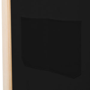 Διαχωριστικό Δωματίου με 3 Πάνελ Μαύρο 120x170x4 εκ. Υφασμάτινο - PAKOBAZAAR