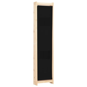 Διαχωριστικό Δωματίου με 4 Πάνελ Μαύρο 160x170x4 εκ. Υφασμάτινο - PAKOBAZAAR