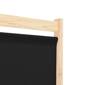 Διαχωριστικό Δωματίου με 5 Πάνελ Μαύρο 200x170x4 εκ. Υφασμάτινο - PAKOBAZAAR