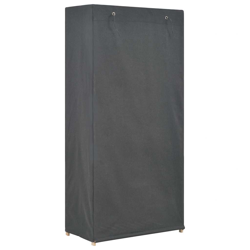 Ντουλάπα με 3 Ράφια Γκρι 79 x 40 x 170 εκ. Υφασμάτινη - PAKOBAZAAR