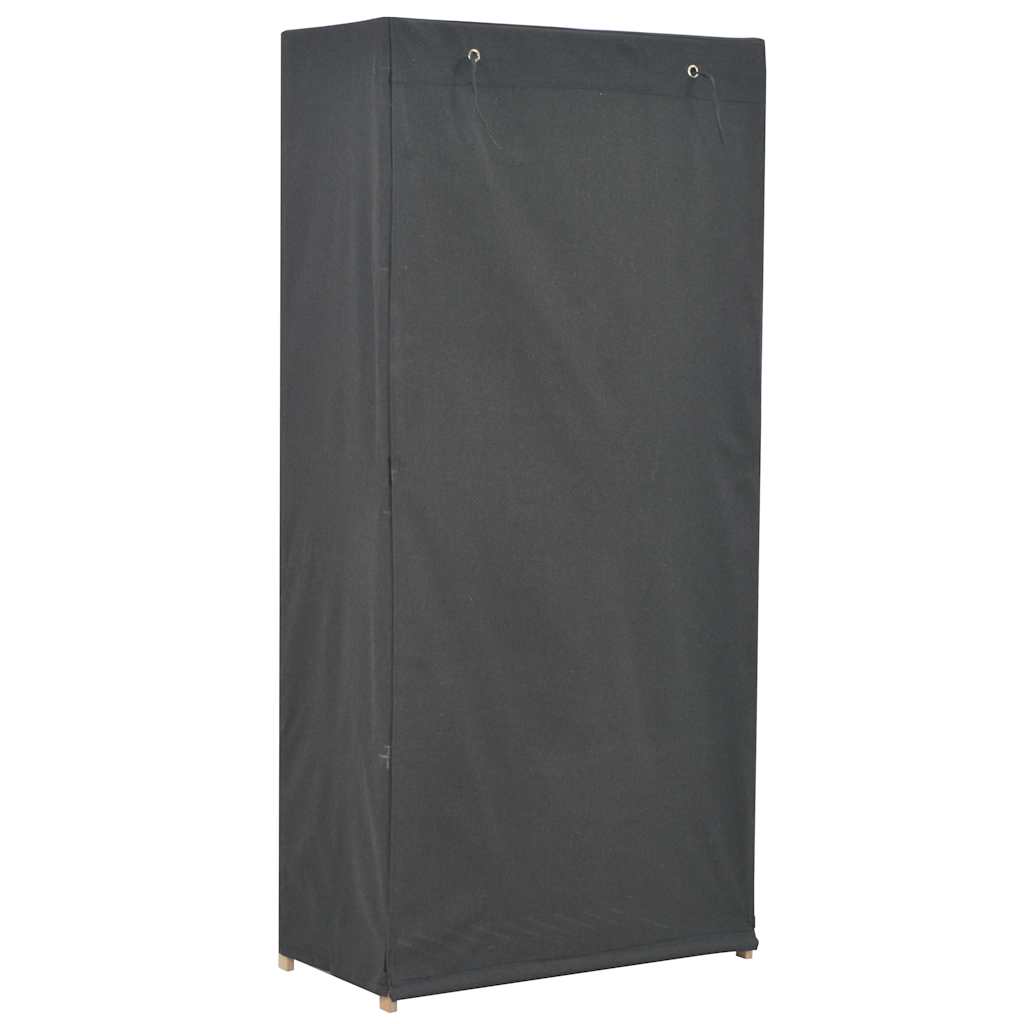 Ντουλάπα Γκρι 79 x 40 x 170 εκ. Υφασμάτινη - PAKOBAZAAR