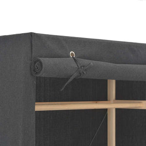 Ντουλάπα Γκρι 79 x 40 x 170 εκ. Υφασμάτινη - PAKOBAZAAR
