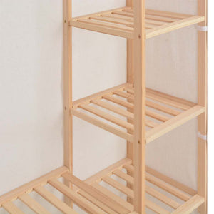 Ντουλάπα Λευκή 135 x 40 x 170 εκ. Υφασμάτινη