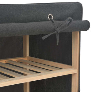 Ντουλάπα Γκρι 135 x 40 x 170 εκ. Υφασμάτινη - PAKOBAZAAR