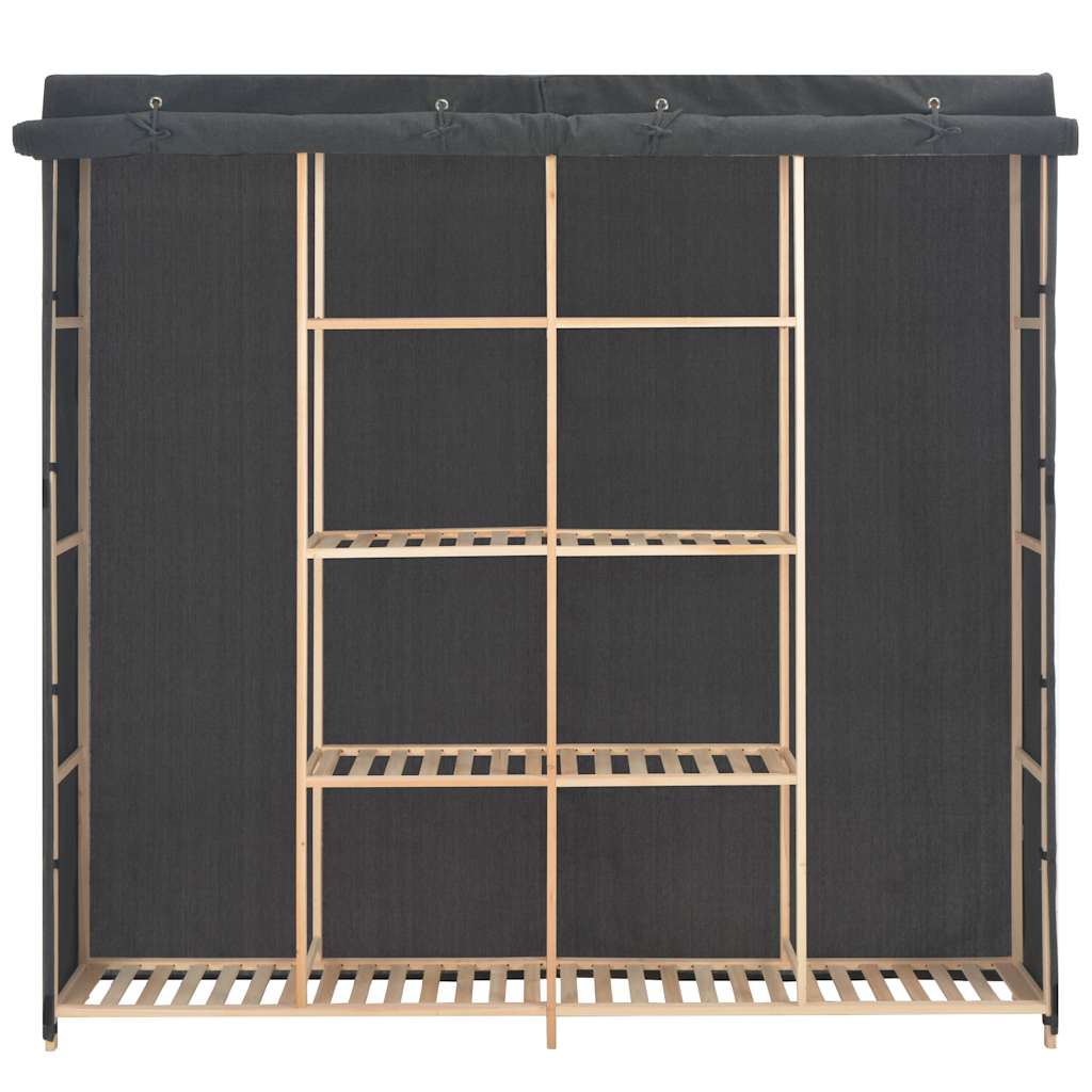 Ντουλάπα Γκρι 173 x 40 x 170 εκ. Υφασμάτινη - PAKOBAZAAR
