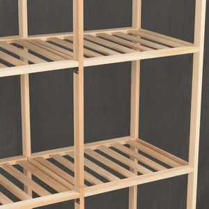 Ντουλάπα Γκρι 173 x 40 x 170 εκ. Υφασμάτινη - PAKOBAZAAR