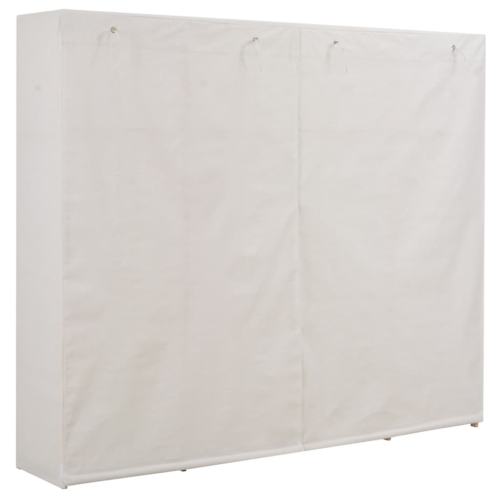 Ντουλάπα Λευκή 200 x 40 x 170 εκ. Υφασμάτινη - PAKOBAZAAR