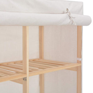 Ντουλάπα Λευκή 200 x 40 x 170 εκ. Υφασμάτινη - PAKOBAZAAR
