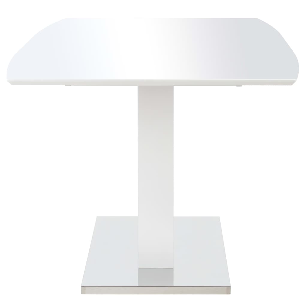 Τραπεζαρία Γυαλιστερή Λευκή 180 x 90 x 76 εκ. από MDF - Pakobazaar