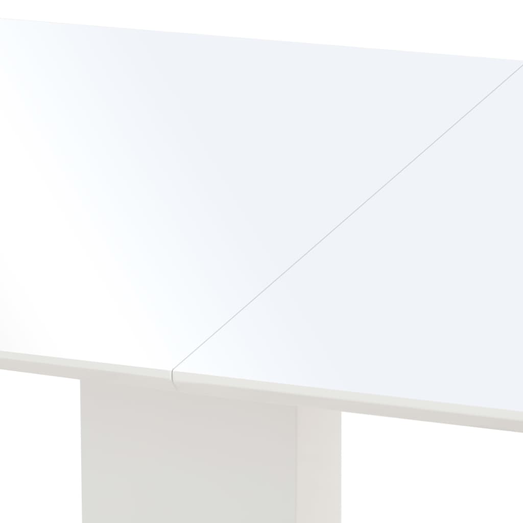 Τραπεζαρία Γυαλιστερή Λευκή 180 x 90 x 76 εκ. από MDF - Pakobazaar