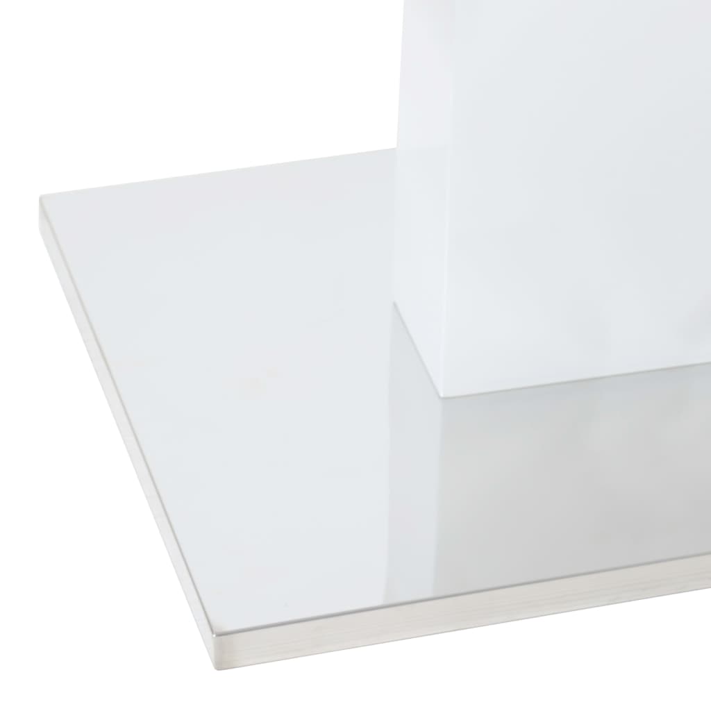 Τραπεζαρία Γυαλιστερή Λευκή 180 x 90 x 76 εκ. από MDF - Pakobazaar