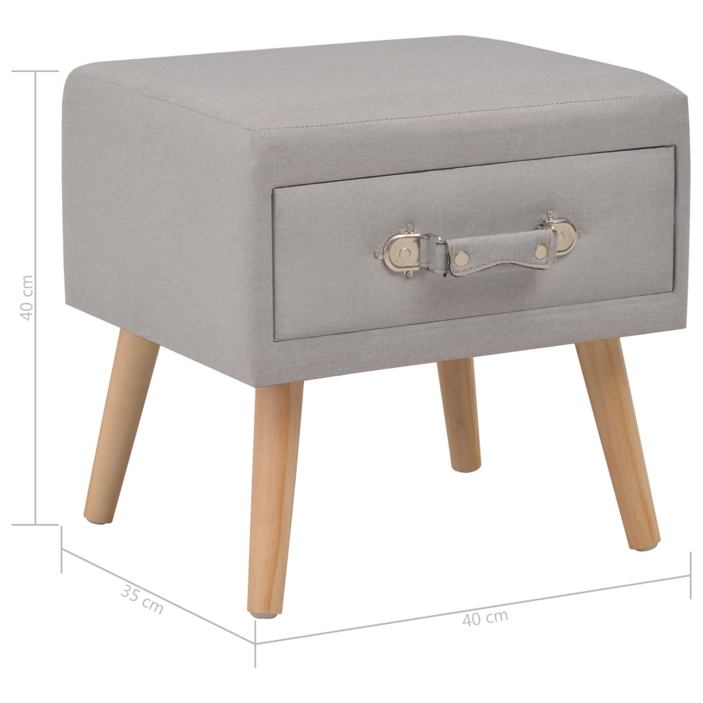 Κομοδίνο Γκρι 40 x 35 x 40 εκ. Υφασμάτινο